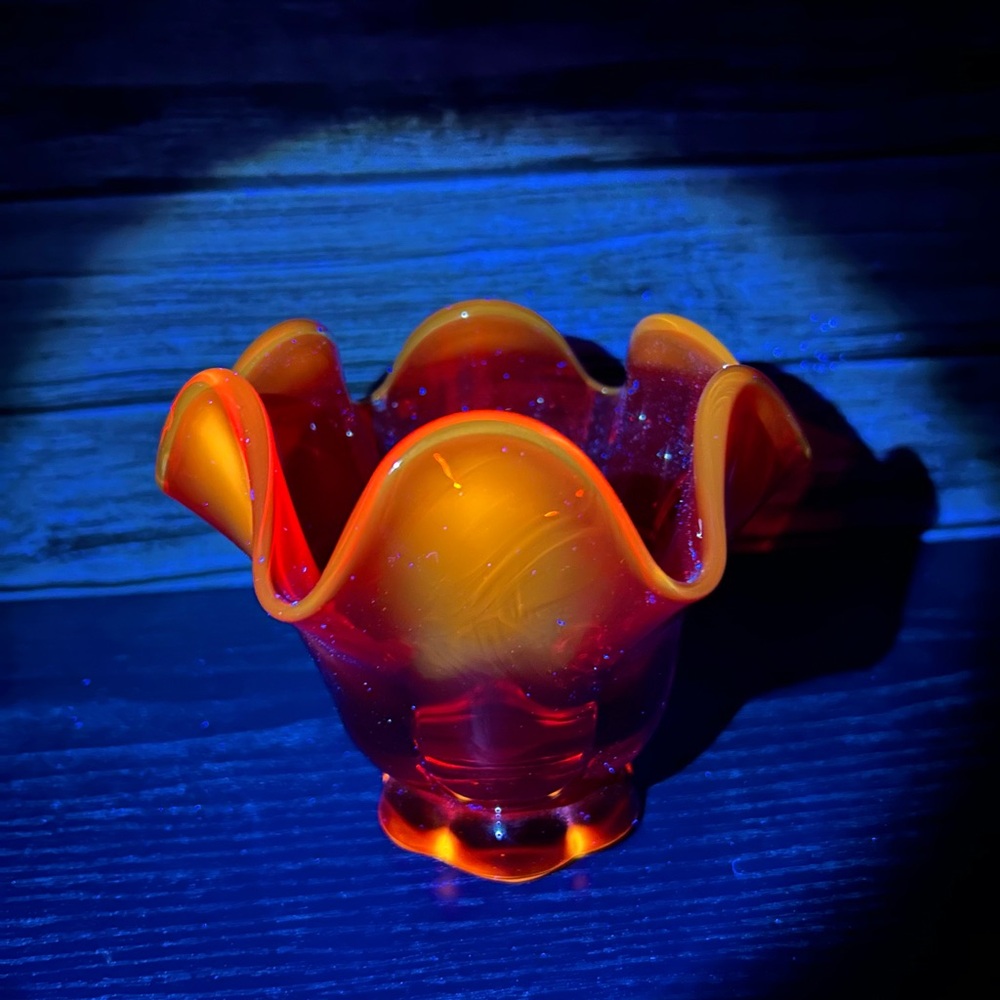 SMITH Vibrant Orange Glass Art Bowl
